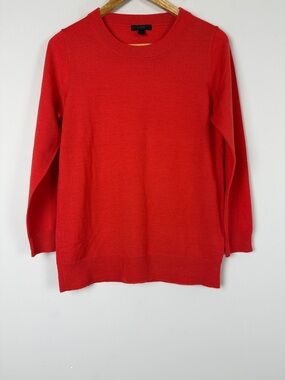 J. Crew Tippi Bright Red Crewneck Sweater Size Small